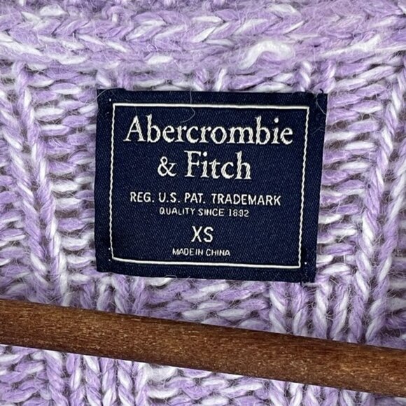 Abercrombie & Fitch women’s XS lilac open front slouchy soft oversized cardigan - Picture 5 of 9